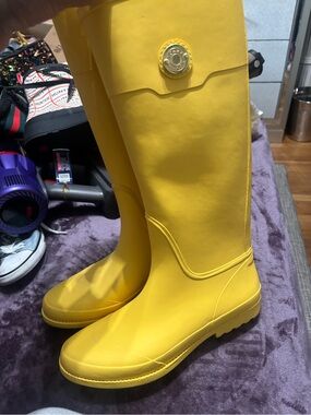 Tommy Hilfiger Bright Yellow Knee-High Rain Boots